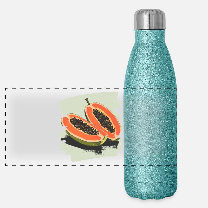 Papaye Gourde isotherme panoramique pailletée 500 ml
