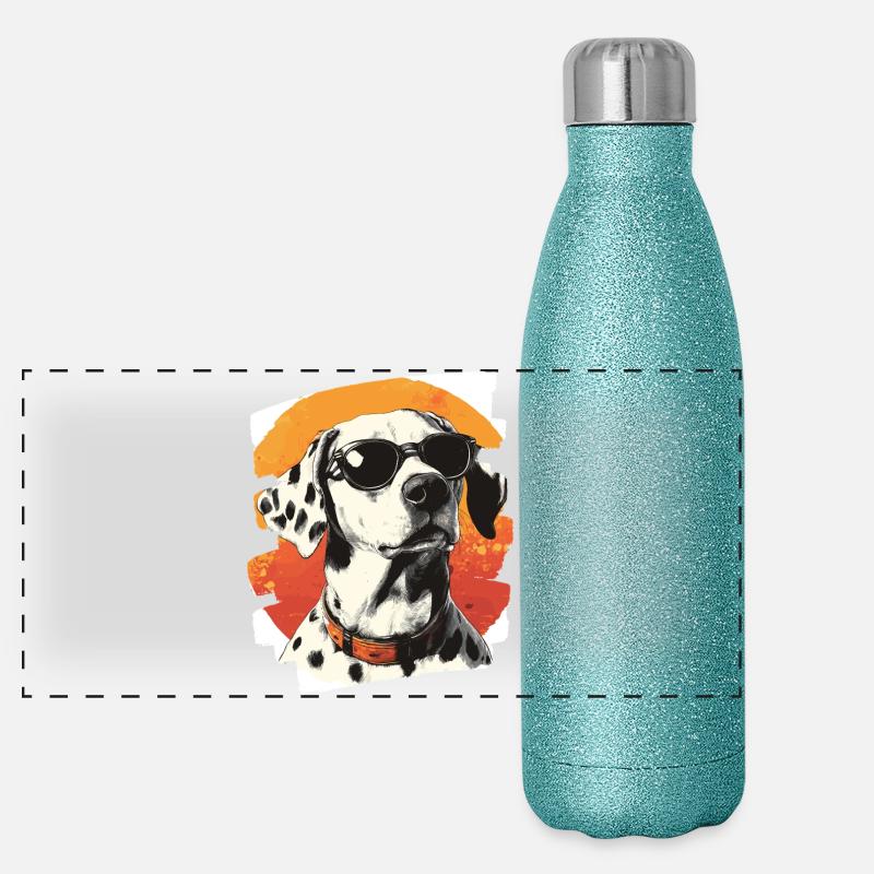 Dalmatiner Panorama Glitzer Isolierflasche 500 ml