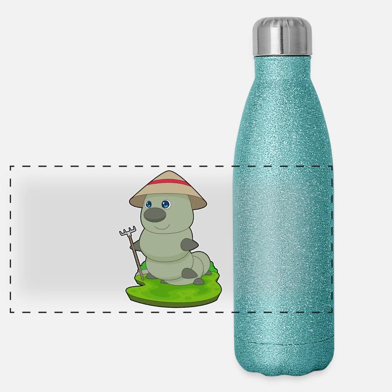 Râteau fermier Caterpillar Gourde isotherme panoramique pailletée 500 ml