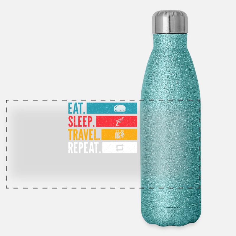 Manger dormir voyage répéter Reise Design Gourde isotherme panoramique pailletée 500 ml