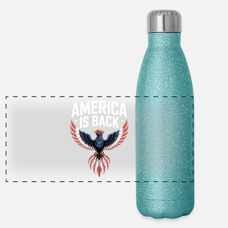 America Is Back Panoramic Glitter Thermal Bottle 500 ml