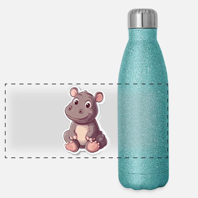 Hippopotame Gourde isotherme panoramique pailletée 500 ml