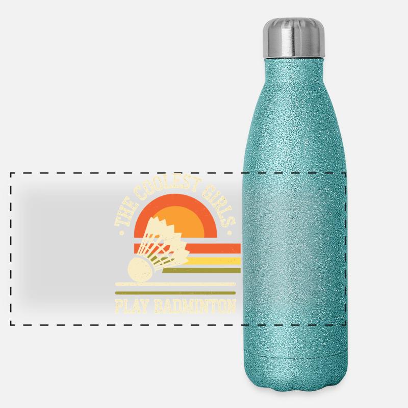 Le design de badminton pour fille le plus cool Gourde isotherme panoramique pailletée 500 ml