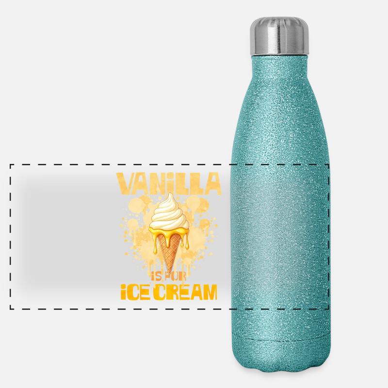 Vanille Eistüte Vanilleeis Panorama Glitzer Isolierflasche 500 ml