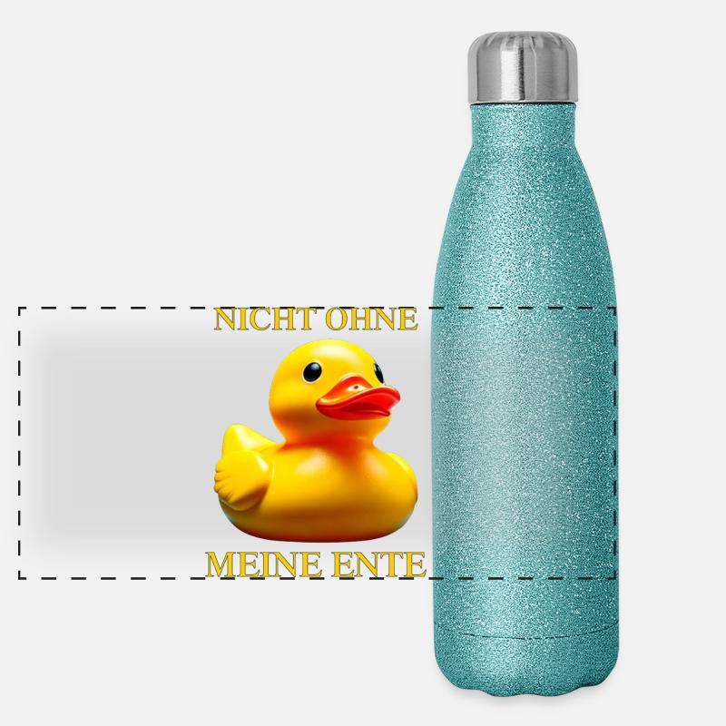 Rubber Duck NOT WITHOUT MY DUCK Panoramic Glitter Thermal Bottle 500 ml