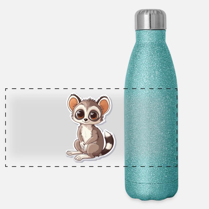 Lemur Panorama Glitzer Isolierflasche 500 ml