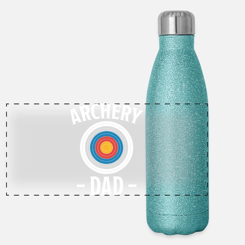 Archery saying dad archery gift Panoramic Glitter Thermal Bottle 500 ml