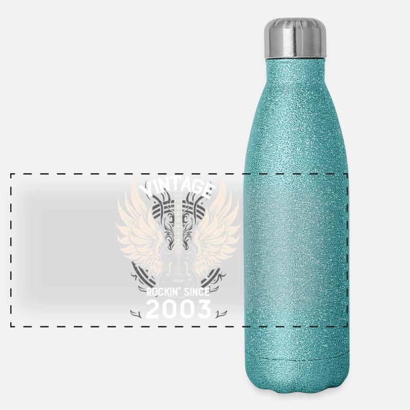 Vintage Rockin' Since 2003 – 22 ans de rythme Gourde isotherme panoramique pailletée 500 ml