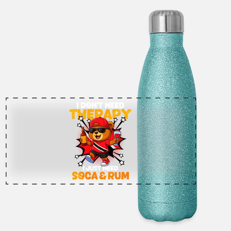 Trinité-et-Tobago Teddy avec Soca et rhum Gourde isotherme panoramique pailletée 500 ml