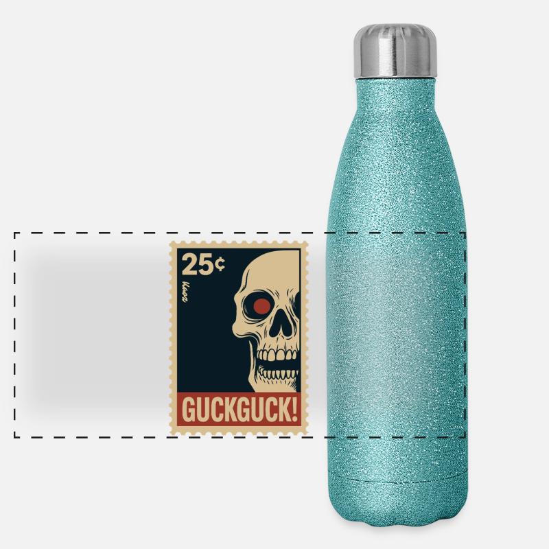 Skull Stamp Look Look Hello Panoramic Glitter Thermal Bottle 500 ml