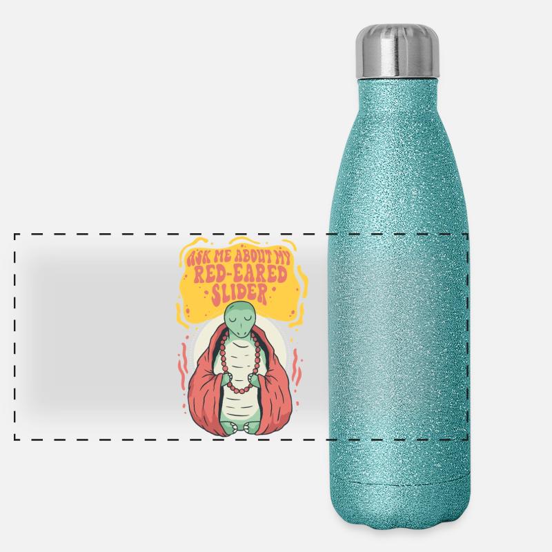 Red-eared Turtle Panoramic Glitter Thermal Bottle 500 ml