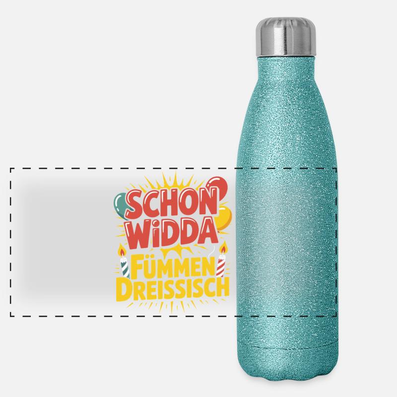 Already Widda Fümmen Dreissisch 50th birthday Panoramic Glitter Thermal Bottle 500 ml