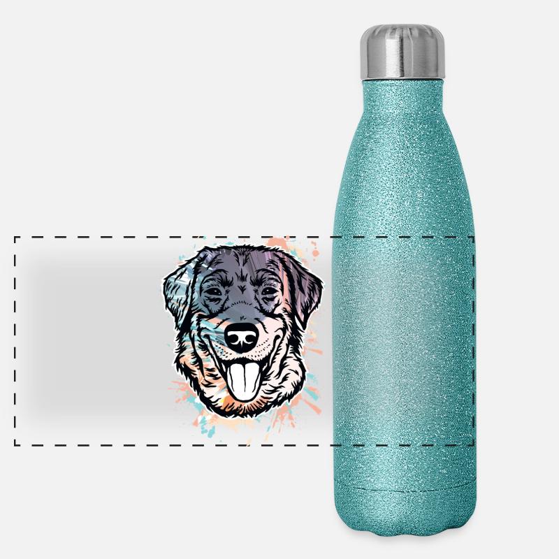 Labrador Retriever Panoramic Glitter Thermal Bottle 500 ml