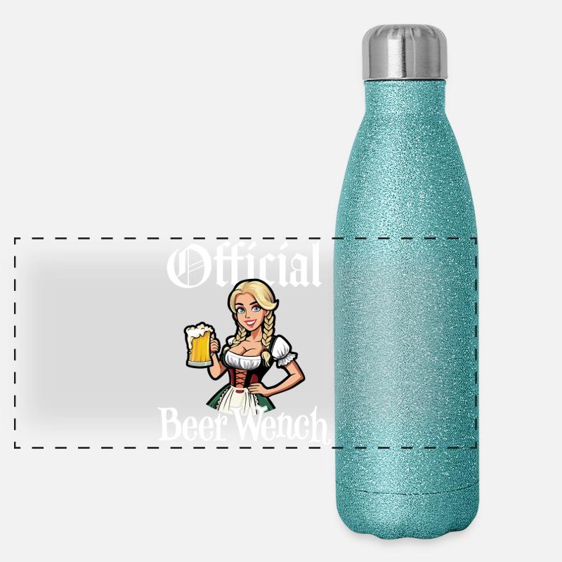 Offizielle Bierfrau Panorama Glitzer Isolierflasche 500 ml