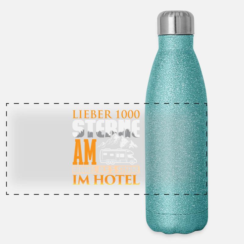 Camper Camping Caravane Dicton Gourde isotherme panoramique pailletée 500 ml