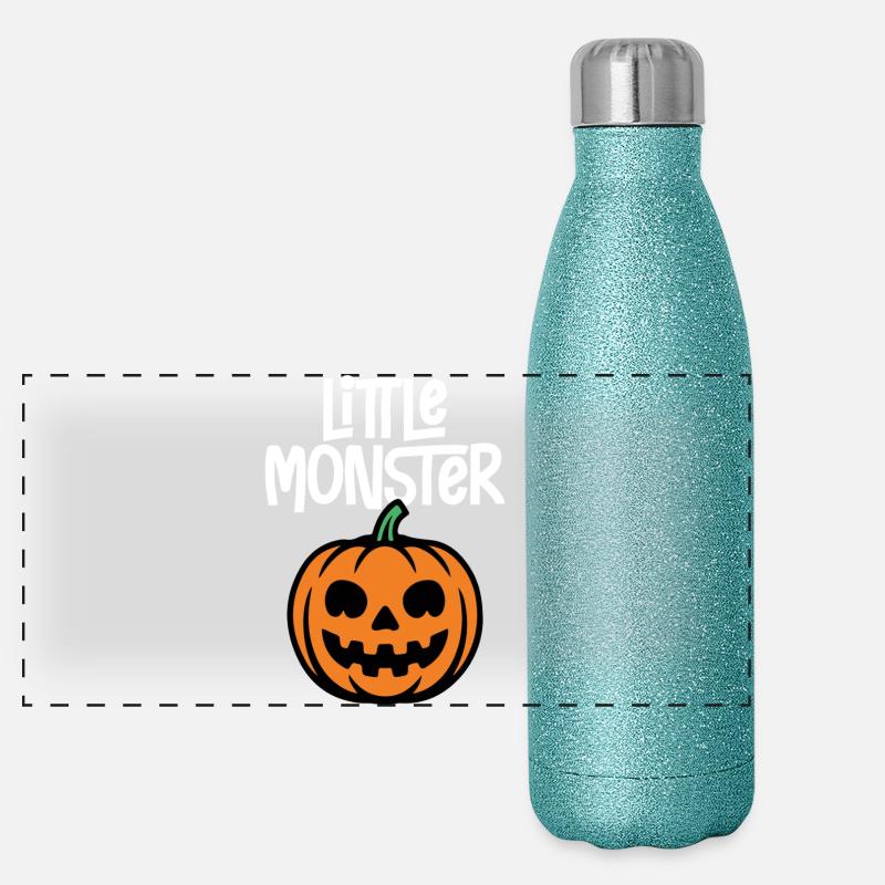 Kleines Monster Panorama Glitzer Isolierflasche 500 ml