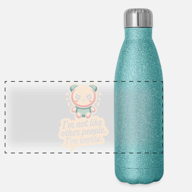Je ne suis pas comme les autres, je suis pire Frech Gothic Gourde isotherme panoramique pailletée 500 ml
