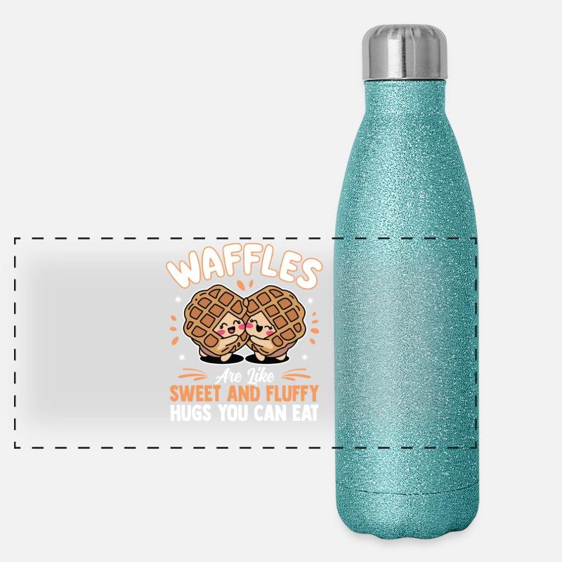 Sweet Waffles Fluffy Waffle Relationship Panoramic Glitter Thermal Bottle 500 ml