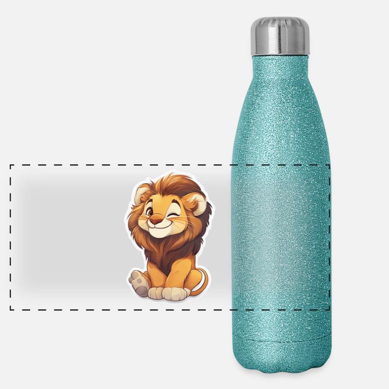 Lion Gourde isotherme panoramique pailletée 500 ml