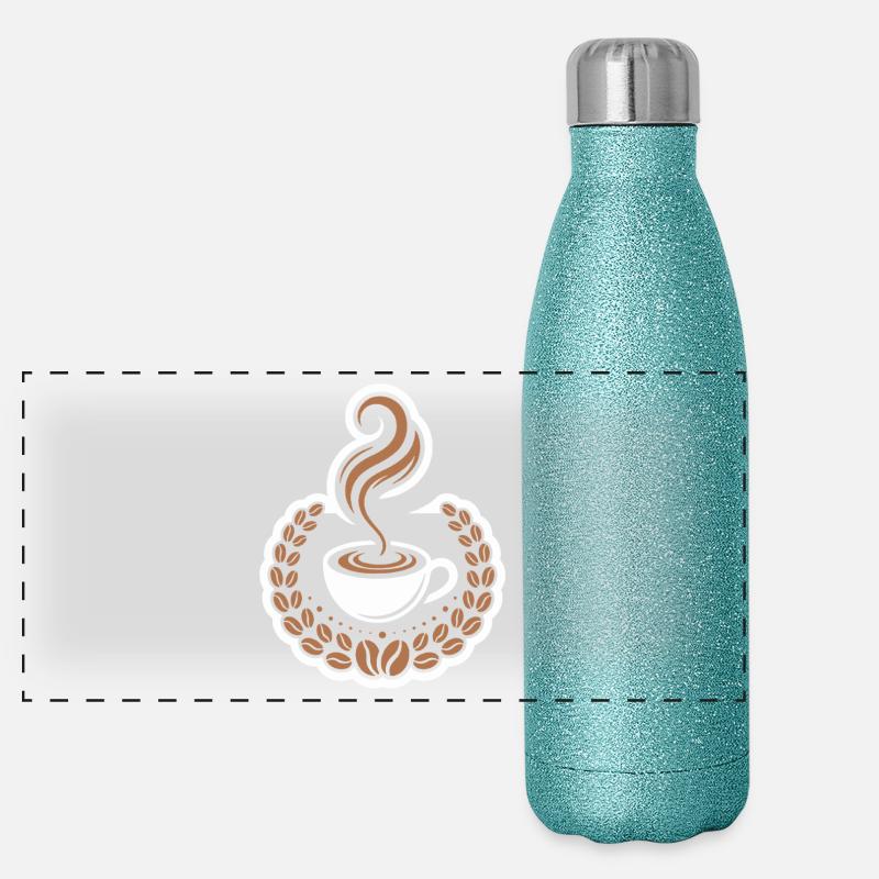 Caféine Design Café Oeuvre Café Gourde isotherme panoramique pailletée 500 ml