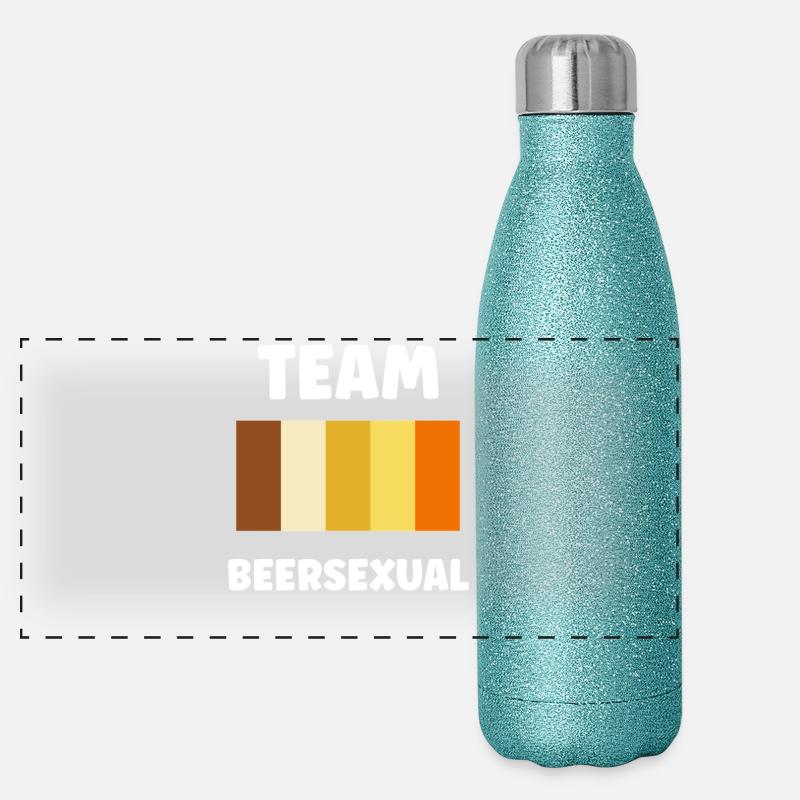 Team Beersexual Palette Tee Gourde isotherme panoramique pailletée 500 ml
