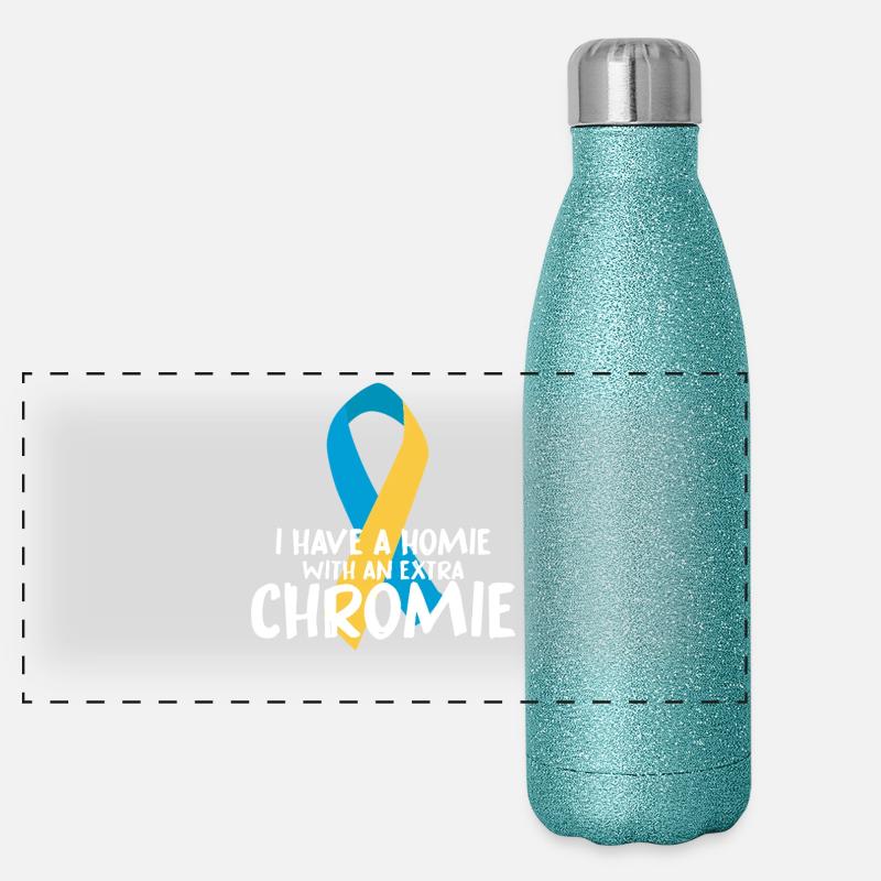 Conception du ruban Chromie Gourde isotherme panoramique pailletée 500 ml