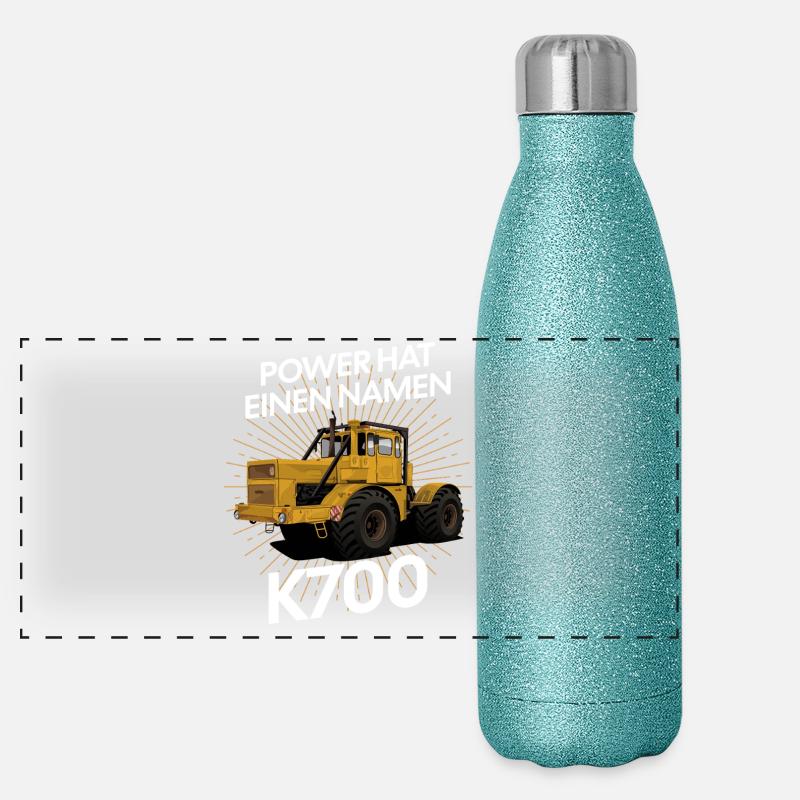 K700 Traktor Power Design Panorama Glitzer Isolierflasche 500 ml