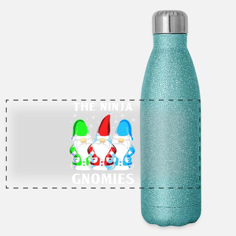 Gnome Ninja Gourde isotherme panoramique pailletée 500 ml