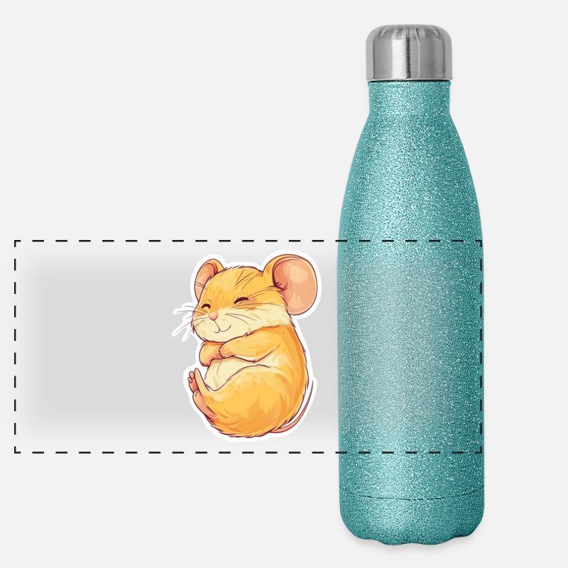 Maus Panorama Glitzer Isolierflasche 500 ml