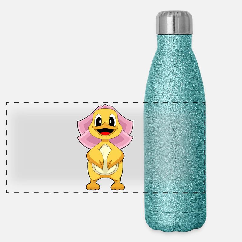 Duck Bridal Veil Wedding Panoramic Glitter Thermal Bottle 500 ml