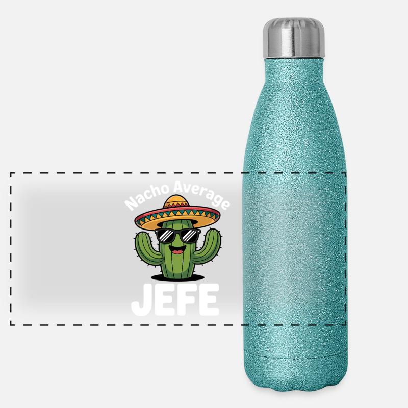 Nacho Average Jefe Cactus Gourde isotherme panoramique pailletée 500 ml