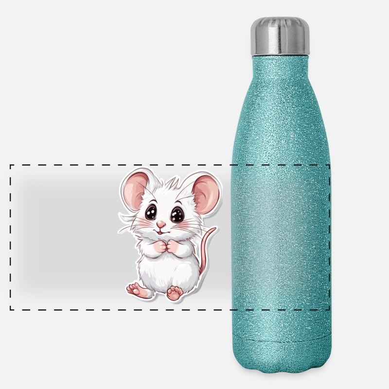 Maus Panorama Glitzer Isolierflasche 500 ml