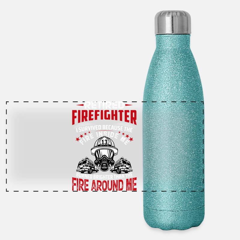 Fireman Panoramic Glitter Thermal Bottle 500 ml