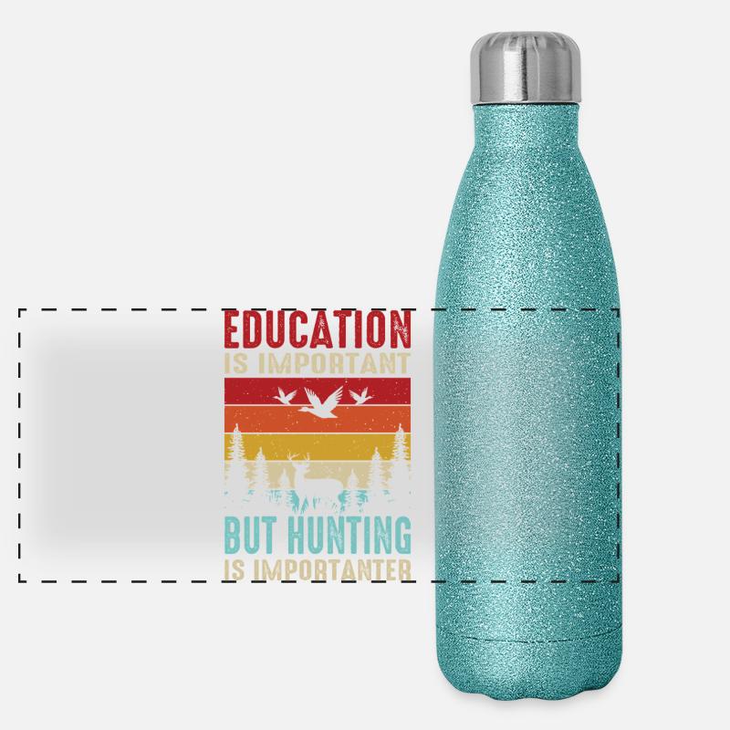 Hunter Gift Hunting Hunting Hunter Exam Panoramic Glitter Thermal Bottle 500 ml