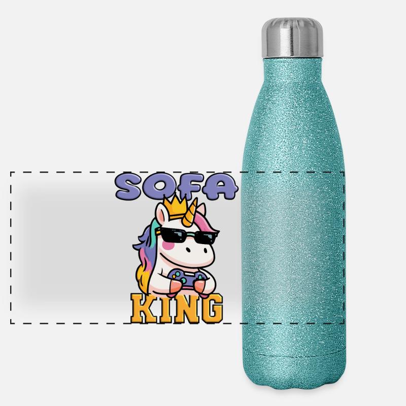 Canapé King - Gamble Unicorn Gourde isotherme panoramique pailletée 500 ml