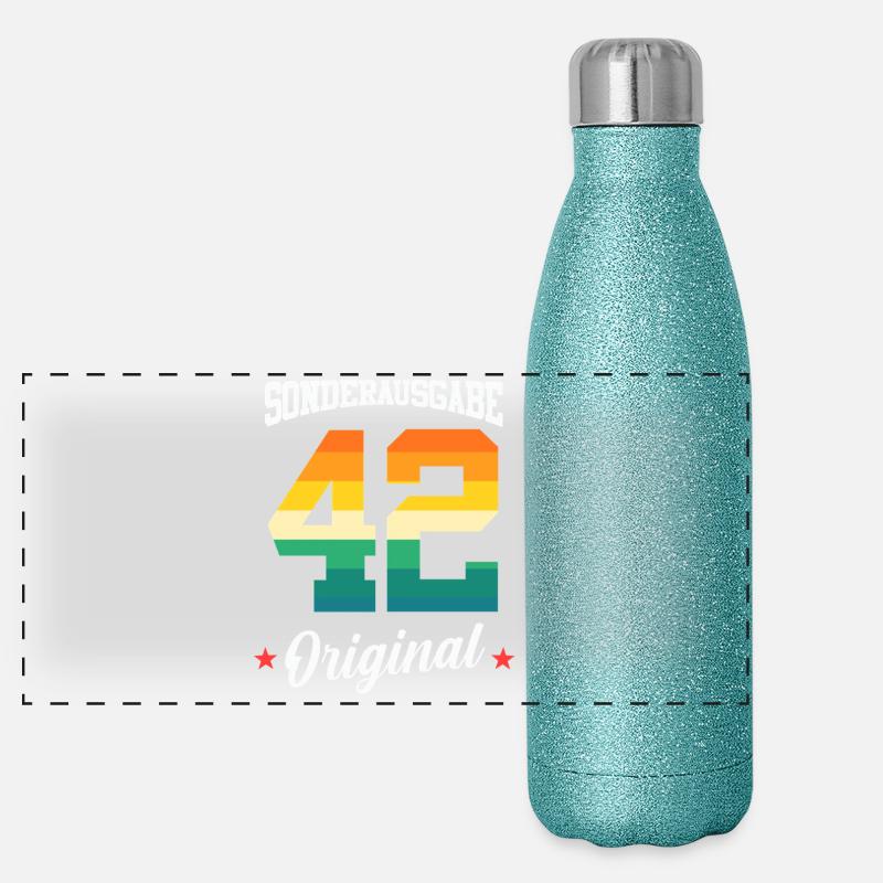 42 Anniversaire Gourde isotherme panoramique pailletée 500 ml