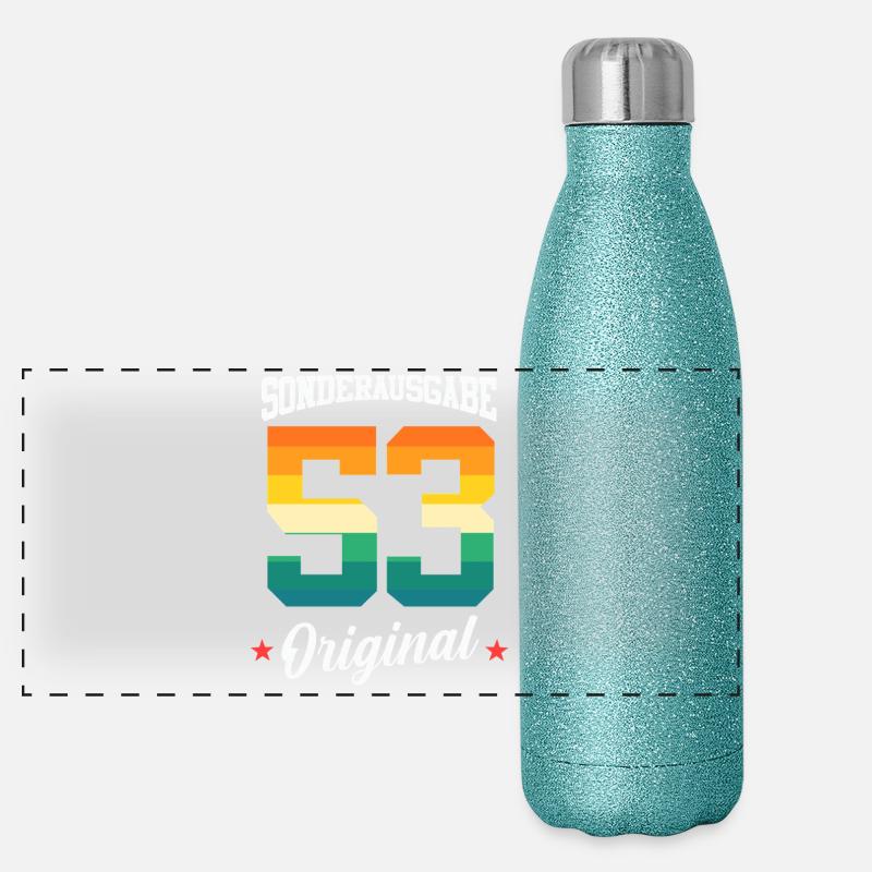 53 Anniversaire Gourde isotherme panoramique pailletée 500 ml