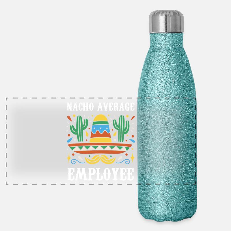Nacho Average Employee Panorama Glitzer Isolierflasche 500 ml