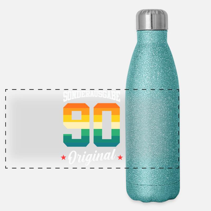 90 Anniversaire Gourde isotherme panoramique pailletée 500 ml
