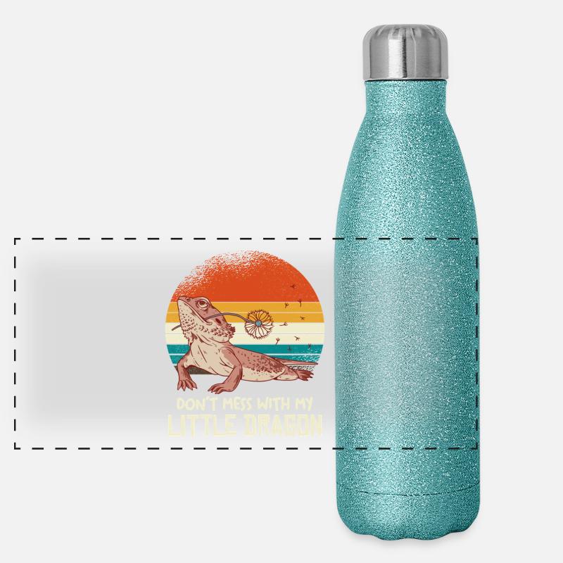 Little Dragon Sticker Doesn't Bother Me Panoramic Glitter Thermal Bottle 500 ml