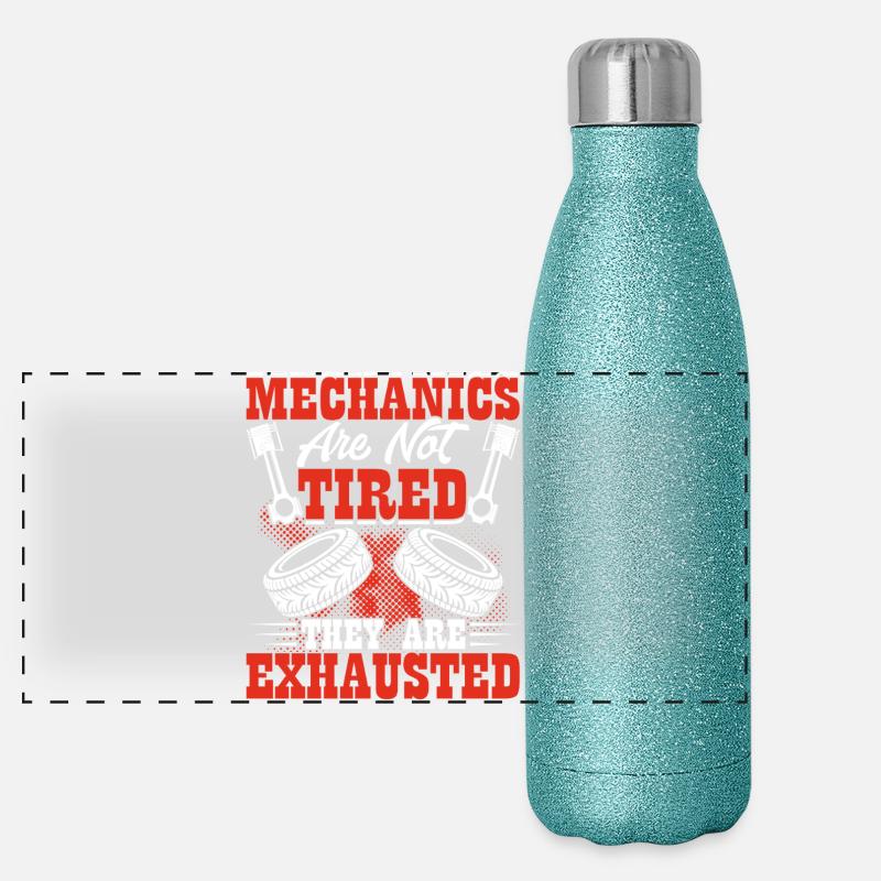 Mécanicien Mécatronicien Technicien Bricoleur Cadeau Gourde isotherme panoramique pailletée 500 ml