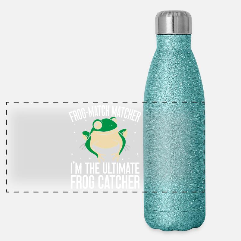 Frog Catcher Frog-Match Matcher Frog Panorama Glitzer Isolierflasche 500 ml