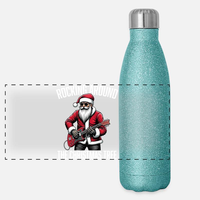 Se balancer autour du sapin de Noël Gourde isotherme panoramique pailletée 500 ml