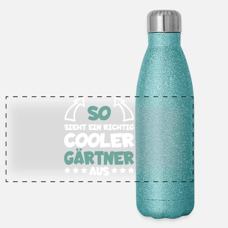Really Cool Gardener Funny Saying Gift Panoramic Glitter Thermal Bottle 500 ml
