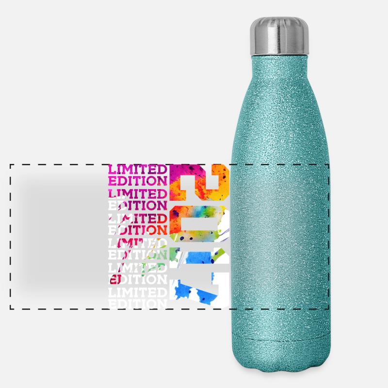 LIMITED EDITION 2017 9 JAHRE 9. GEBURTSTAG Panorama Glitzer Isolierflasche 500 ml