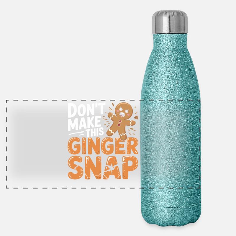 Don't Make This Ginger Snap Panorama Glitzer Isolierflasche 500 ml