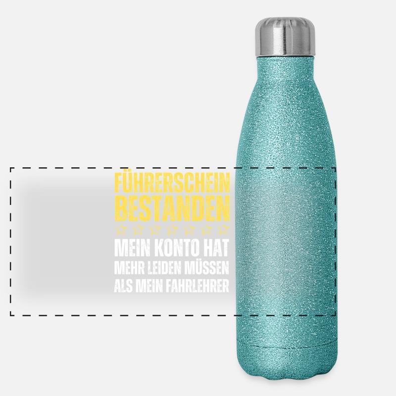 Führerschein Bestanden  Panorama Glitzer Isolierflasche 500 ml