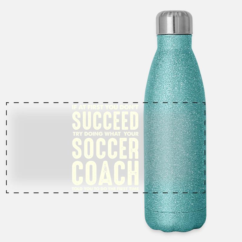 Première tentative ratée – Entraîneur Spruch Gourde isotherme panoramique pailletée 500 ml