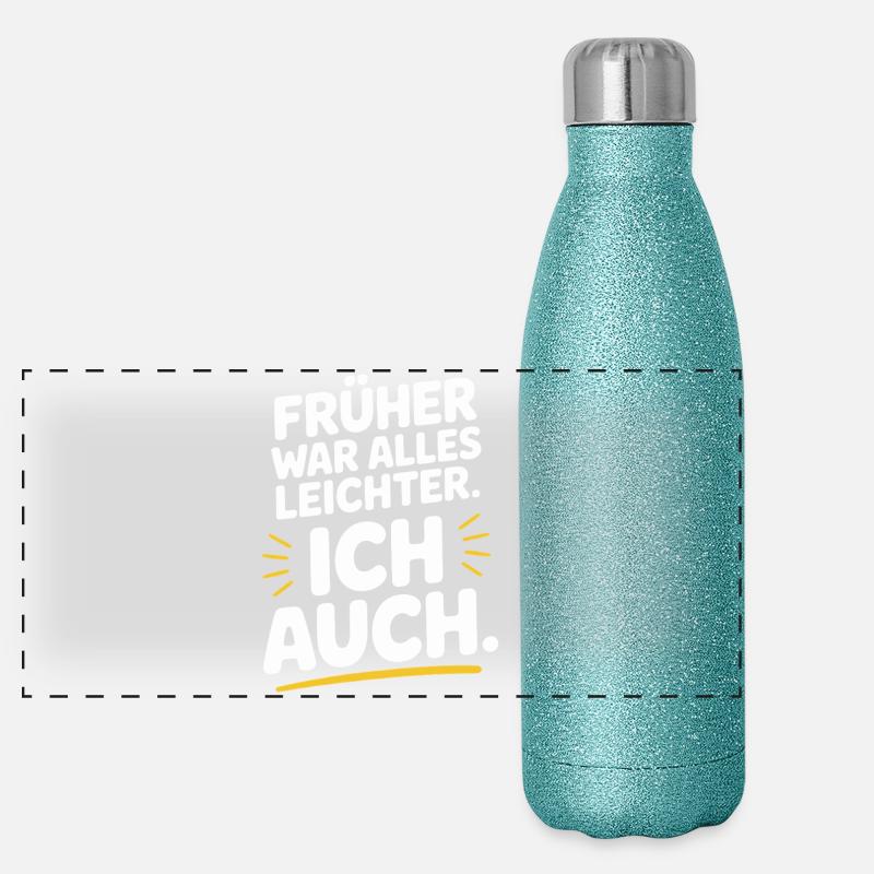 Avant, tout était plus facile, y compris mon 50e anniversaire Gourde isotherme panoramique pailletée 500 ml