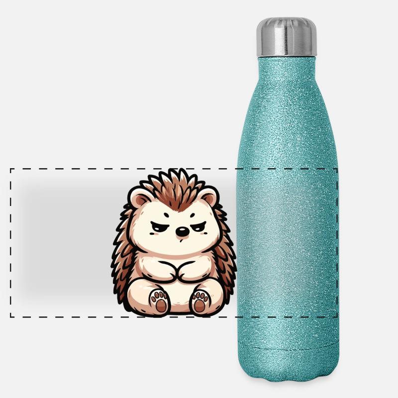 Hedgehog Hedgehog Lover Hedgehog Owner Hedgehog Keeper Stinger Panoramic Glitter Thermal Bottle 500 ml